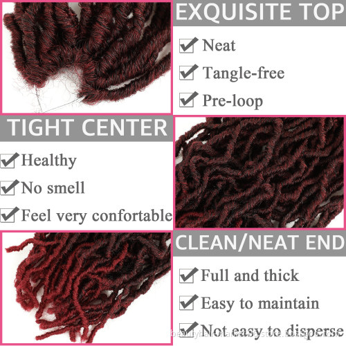 Cheap Factory Price Goddess Faux locs 14 18 24 36 inch Synthetic Hair Crochet Braids African Roots Braid Long Faux Locs